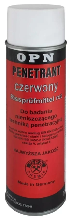 Penetrant w aerozolu OPN, czerwony, 0.5 l