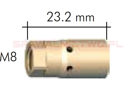 Łącznik prądowy BINZEL ABIROB W-500/600 ROBO-WH-242D/W500/W600 M8 23.2 mm