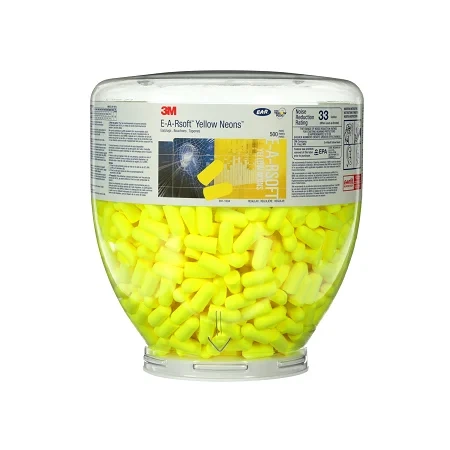 3M E-A-R E-A-RSOFT YELLOW NEONS Wkładki przeciwhałasowe, 36 dB, butla uzupełniająca do dozownika, 500 par, PD-01-002