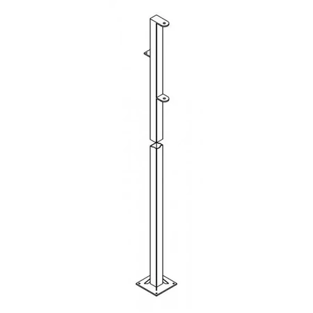 Słup do systemu montażowego do rury 1 cal/profil C PASCAL 100x100x4.0