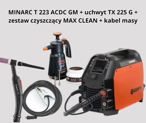 Spawarka KEMPPI MINARC T 223 ACDC GM + uchwyt TX 225 G 4 m + std. zestaw czyszczący MAX CLEAN mały + kabel masy