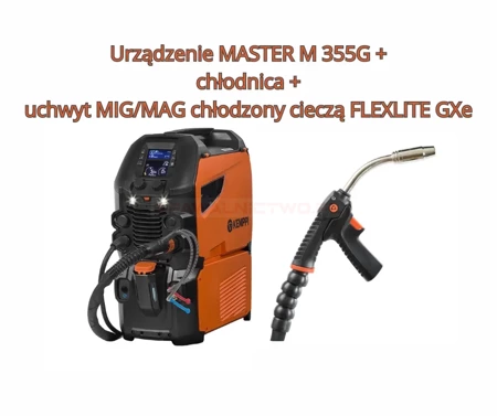 Urządzenie KEMPPI MASTER M 355 G z chłodnicą + uchwyt MIG/MAG chłodzony cieczą FLEXLITE GXE