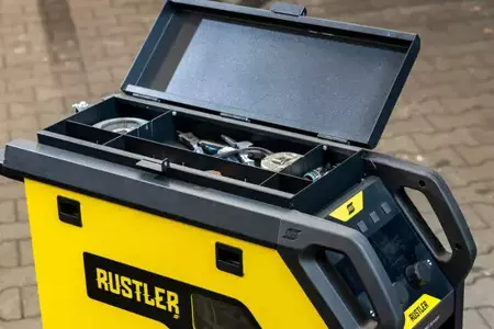 Źródło prądu ESAB RUSTLER EM 280C PRO z uchwytem EXEOR 315 R4 + skrzynka narzędziowa